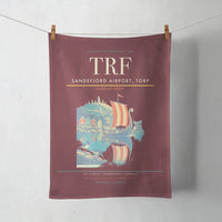 Thumbnail for Sandefjord Airport, Torp (TRF) design on dark red towel