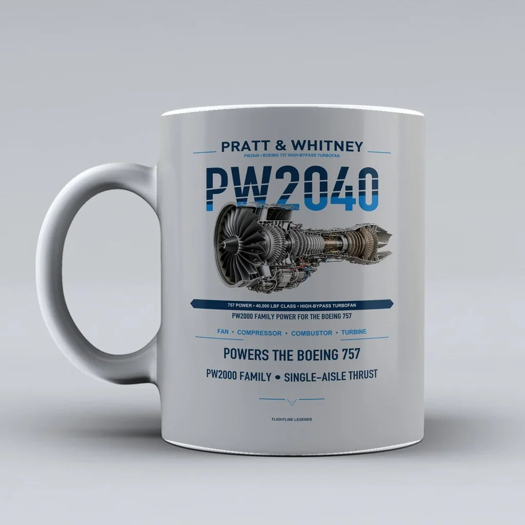 Mug design on light gray pw2040