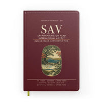 Thumbnail for Savannah-Hilton Head International Airport (SAV) design on dark red notebook