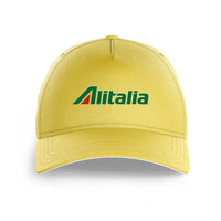 Thumbnail for Alitalia Airlines logo printed on yellow cap