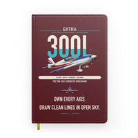 Thumbnail for Extra 300L design on dark red notebook