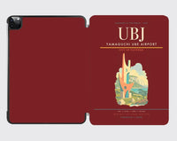 Thumbnail for Yamaguchi Ube Airport (UBJ) design on dark red ipad tablet case