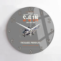 Thumbnail for Sikorsky S-61N design on gray no frame wall clock