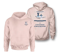 Thumbnail for Cessna Citation X+ design on pink double-side hoodie, double-side print