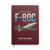 Thumbnail for F-80C Shooting Star design on dark red notebook