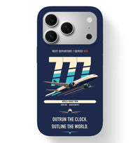 Thumbnail for Boeing 777-200LR design on navy blue magsafe iphone case