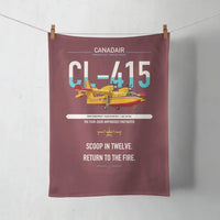 Thumbnail for Canadair CL-415 design on dark red towel