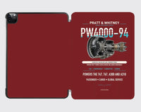Thumbnail for PW4000-94 design on dark red ipad tablet case