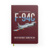 Thumbnail for F-94C Starfire design on dark red notebook