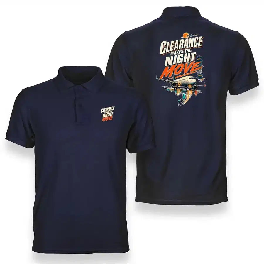 SIGNAL 661 - Clearance Makes The Night Move - Double-Side Polo design on navy blue double side polo