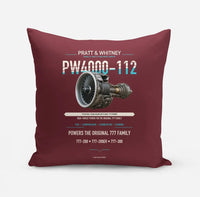 Thumbnail for PW4000-112 design on dark red pillow