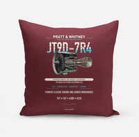 Thumbnail for JT9D-7R4 design on dark red pillow
