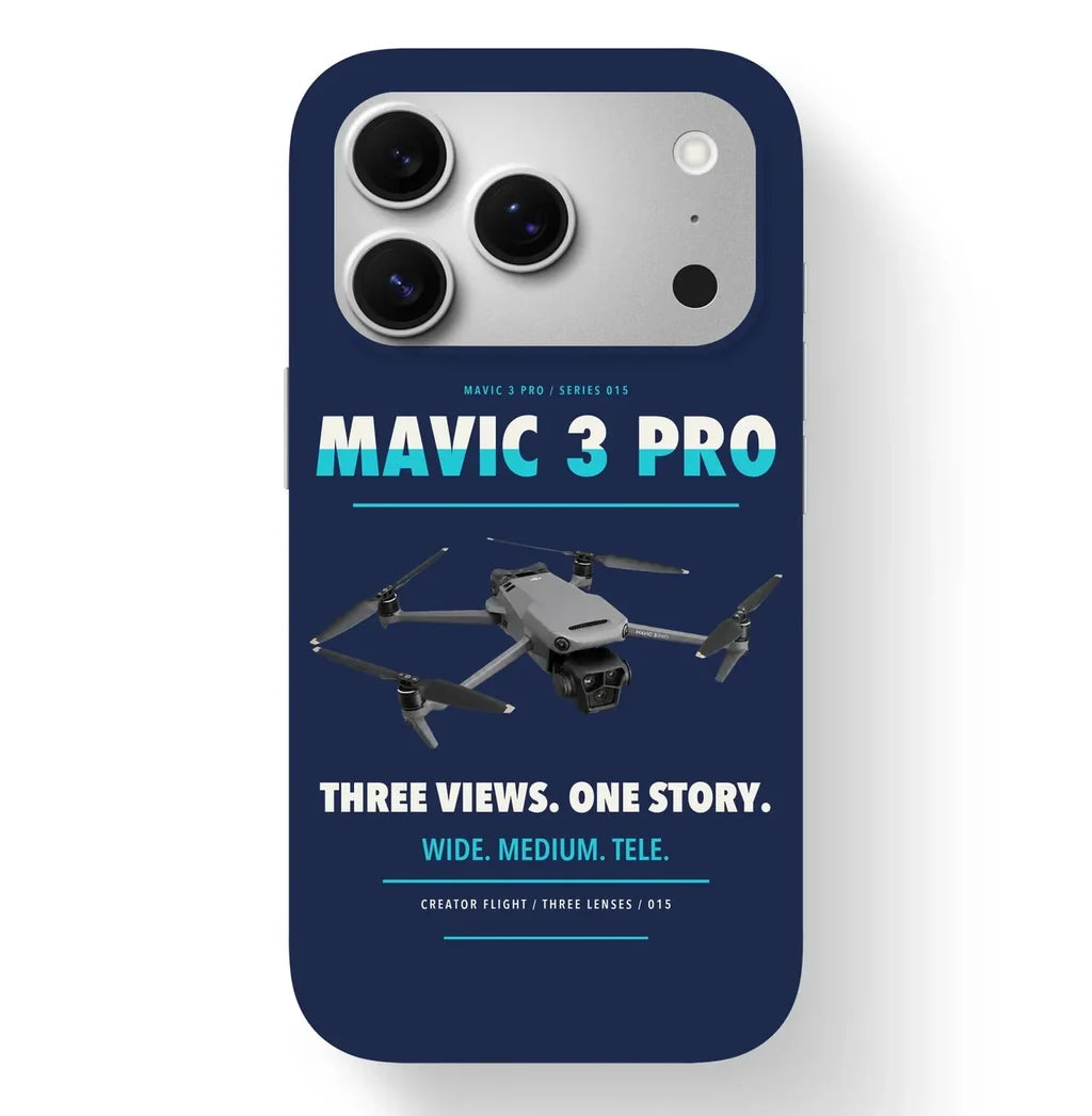 DJI Mavic 3 Pro Case design on navy blue iphone case