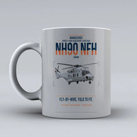 Thumbnail for NHIndustries NH90 NFH Caïman design on light gray ceramic mug, double-side print