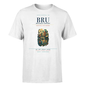 Single-Side Printing — Brussels Airport (BRU) Double-Side T-Shirt