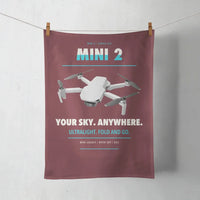 Thumbnail for DJI Mini 2 design on dark red towel