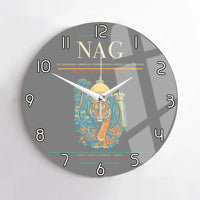 Thumbnail for Dr. Babasaheb Ambedkar International Airport (NAG) design on gray no frame wall clock