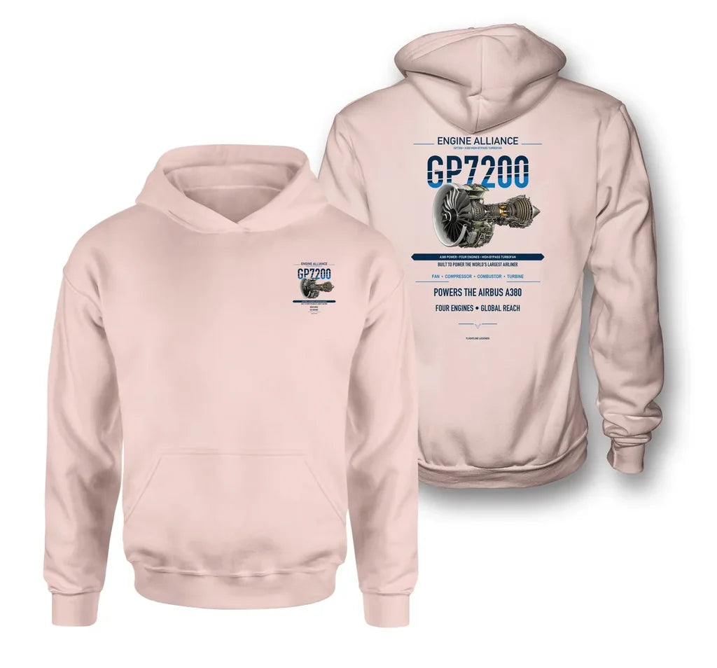 GP7200 design on pink hoodie