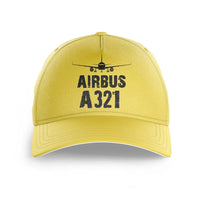 Thumbnail for Airbus A321 & Plane printed hat - yellow