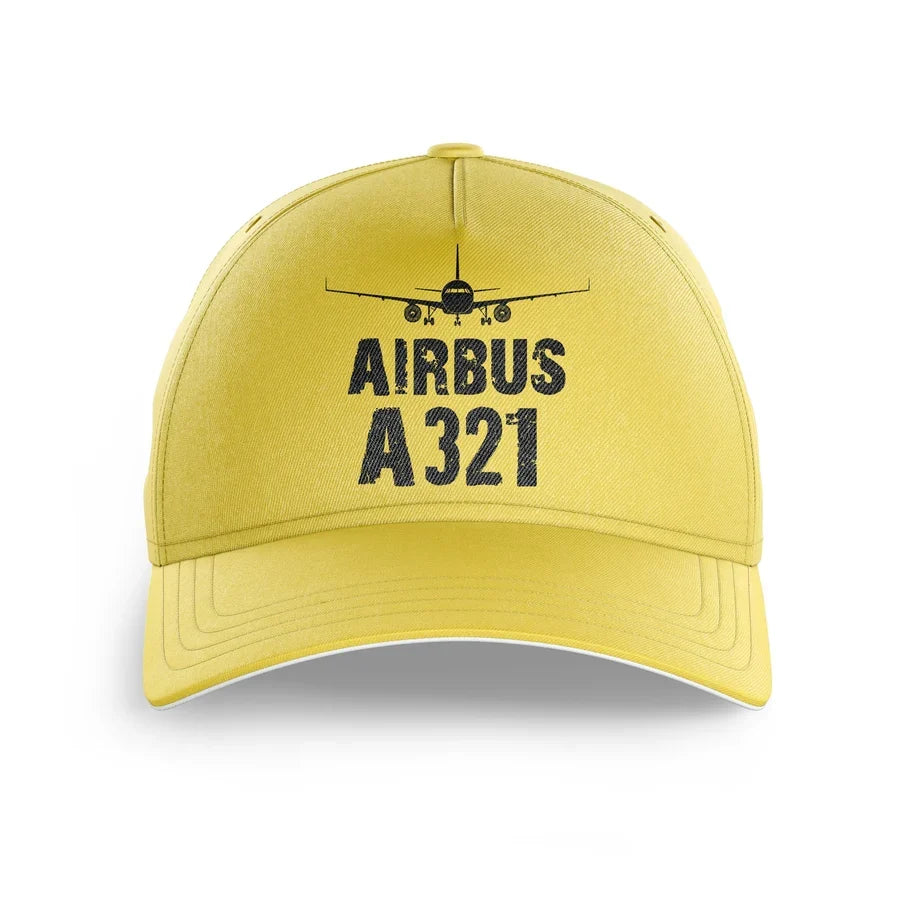 Airbus A321 & Plane printed hat - yellow