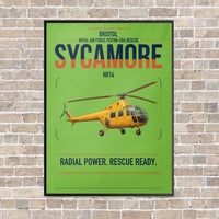 Thumbnail for Bristol Sycamore HR14 vertical canvas print - framed - light green background