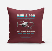 Thumbnail for DJI Mini 4 Pro design on dark red pillow