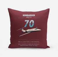Thumbnail for Bombardier Learjet 70 design on dark red pillow