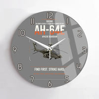 Thumbnail for Boeing AH-64E Apache Guardian design on gray no frame wall clock