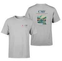 Thumbnail for Chambéry-Savoie Airport (CMF) design printed on light gray double-side t-shirt