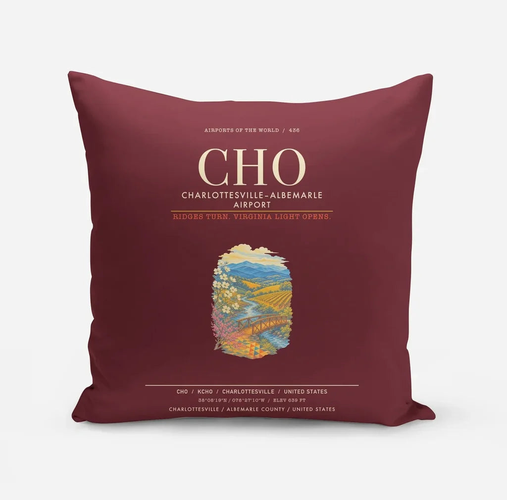 CharlottesvilleAlbemarle Airport CHO - Dark Red