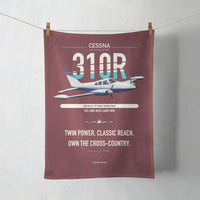 Thumbnail for Cessna 310R design on dark red towel