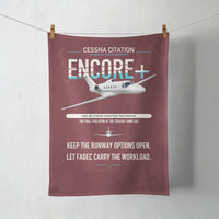 Thumbnail for Cessna Citation Encore+ design on dark red towel