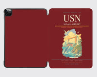 Thumbnail for Ulsan Airport (USN) design on dark red ipad tablet case