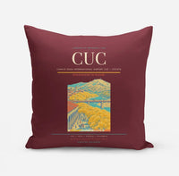 Thumbnail for Camilo Daza International Airport (CUC) design on dark red pillow