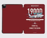Thumbnail for Beechcraft 1900D design on dark red ipad tablet case