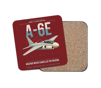 Thumbnail for A-6E Intruder design on dark red 1 piece coaster