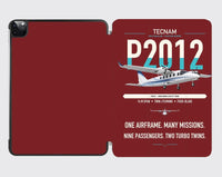 Thumbnail for Tecnam P2012 Traveller design on dark red ipad tablet case