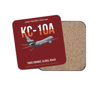 Thumbnail for KC-10A EXTENDER design on dark red 1 piece coaster