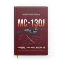 Thumbnail for MC-130J COMMANDO II design on dark red notebook