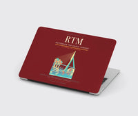 Thumbnail for Rotterdam The Hague Airport (RTM) design on dark red MacBook case