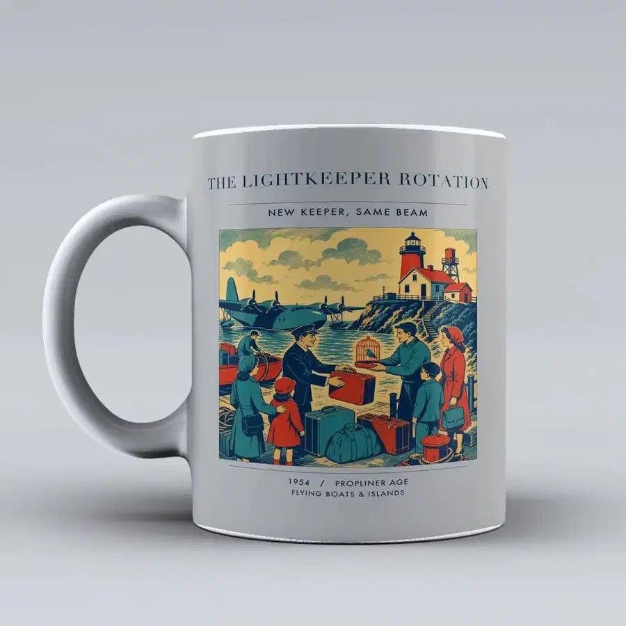 VINTAGE G4418 - The Lightkeeper Rotation - Ceramic Mug design on lightgray