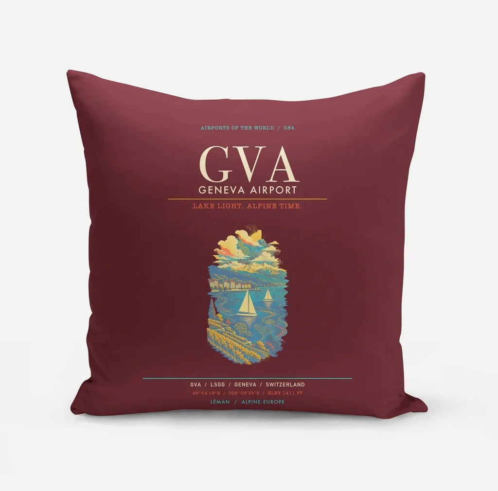 Geneva Airport GVA - Dark Red