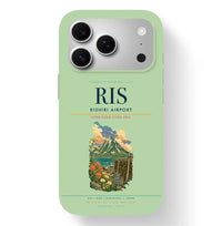 Thumbnail for Rishirifuji Airport (RIS) design on light green iPhone 17 Pro MagSafe case
