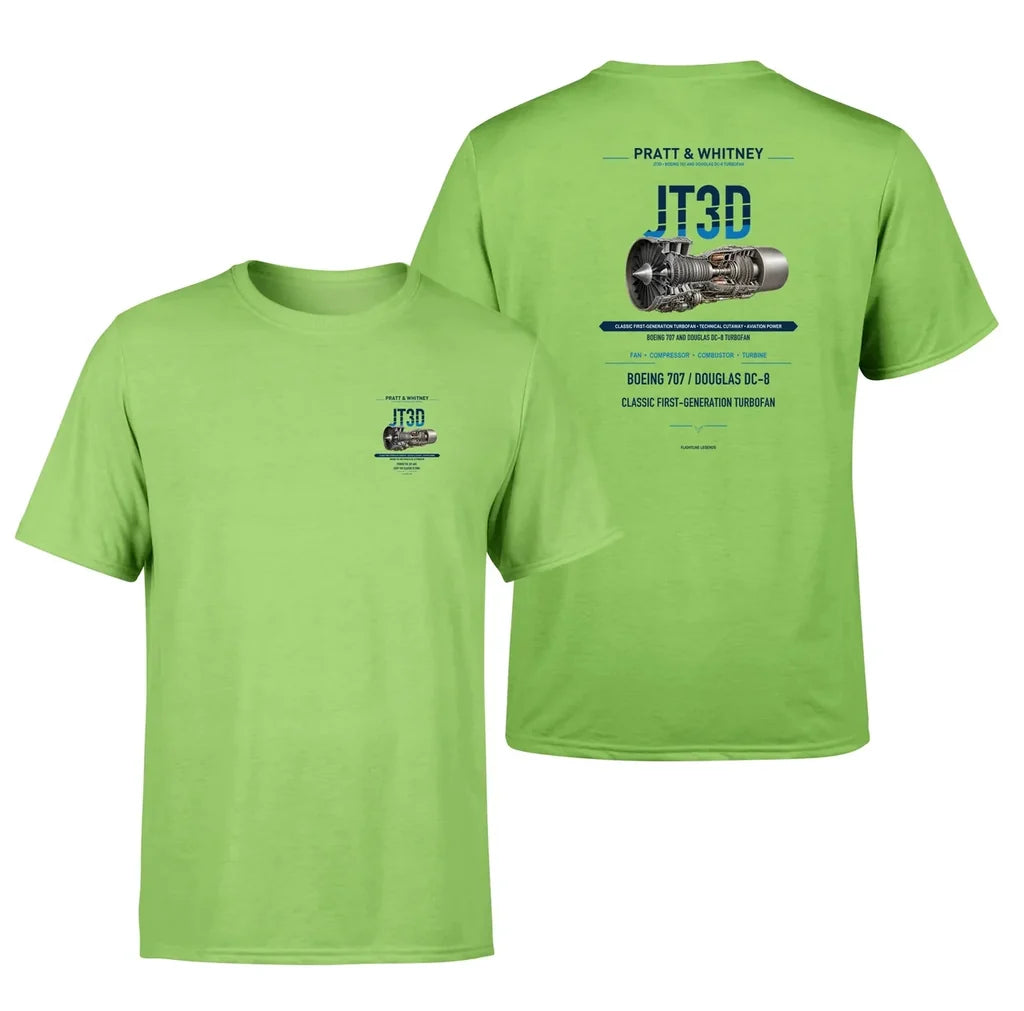 JT3D design on light green t shirt