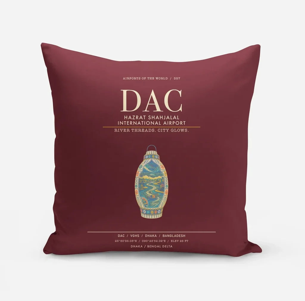 Hazrat Shahjalal International Airport Dhaka DAC - Dark Red
