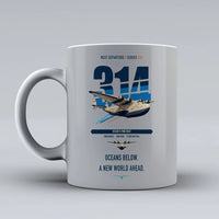 Thumbnail for Boeing 314 Clipper double-side print on light gray ceramic mug