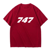 Thumbnail for 747 Flat Text Designed Relax Fit T-Shirts - view 12