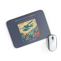 Thumbnail for VINTAGE G4296 - The Seaplane Everest - Designed Mouse Pads design on navyblue rectangle