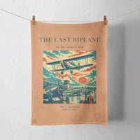 Thumbnail for VINTAGE G4054 - The Last Biplane - Designed Towels design on orange