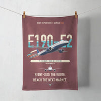 Thumbnail for Embraer E190-E2 design on dark red towel
